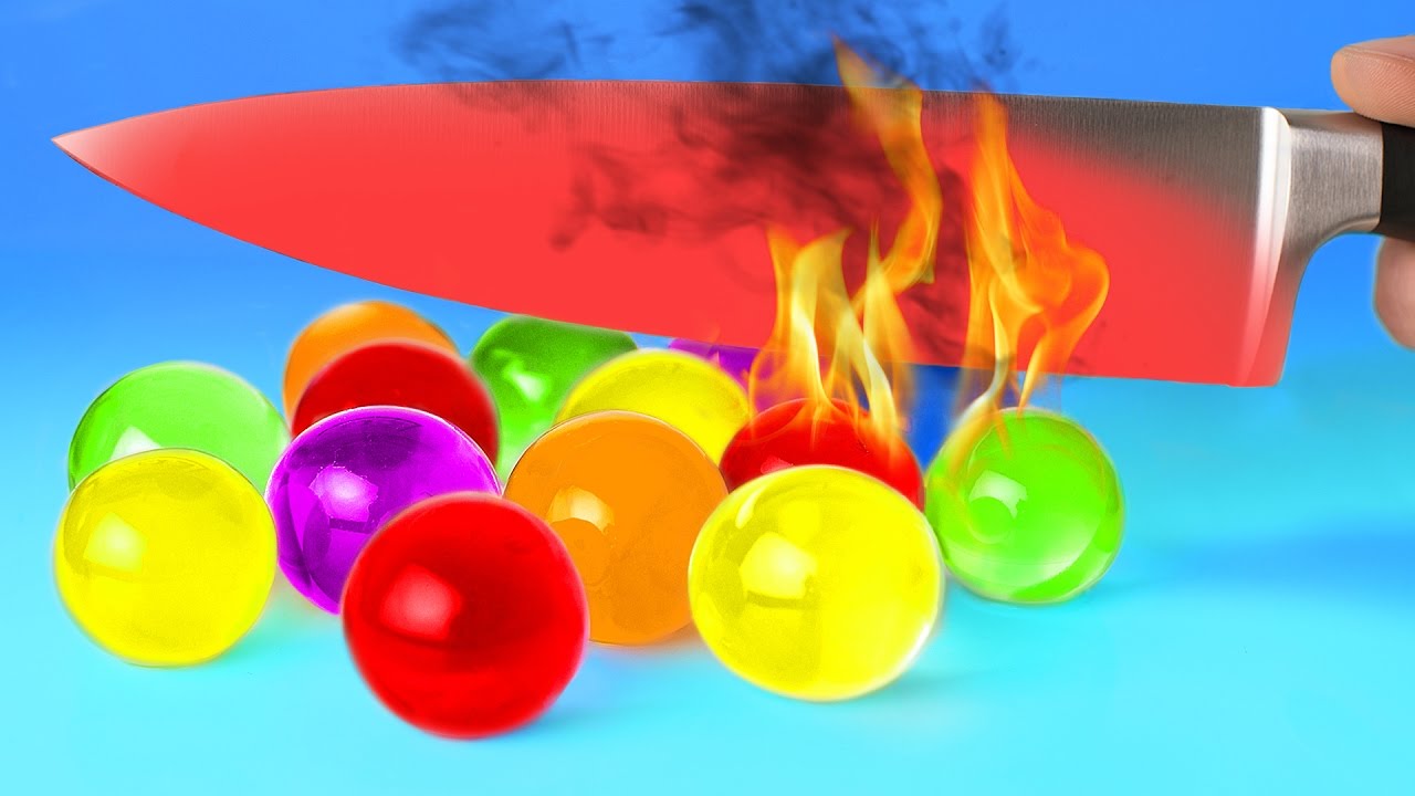 CollinsKey's tweet card. EXPERIMENT Glowing 1000 degree KNIFE VS 15 OBJECTS!