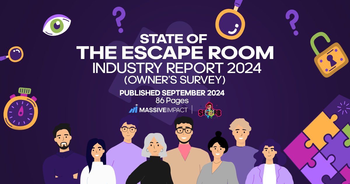 mortyapp's tweet card. The 2024 Escape Room Industry Survey analyzes trends, business models, and challenges, providing valuable insights for owners navigating the evolving market.