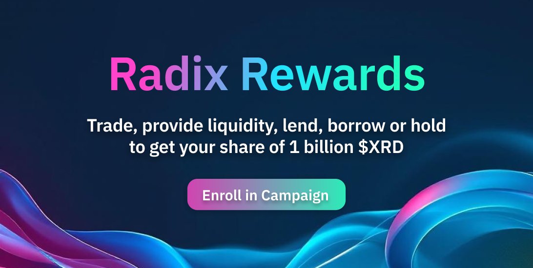 tadkis's tweet card. The race for 1 billion $XRD is on! Connect your Radix Wallet to track your points in real-time, and push your rank to the top of the leaderboard.