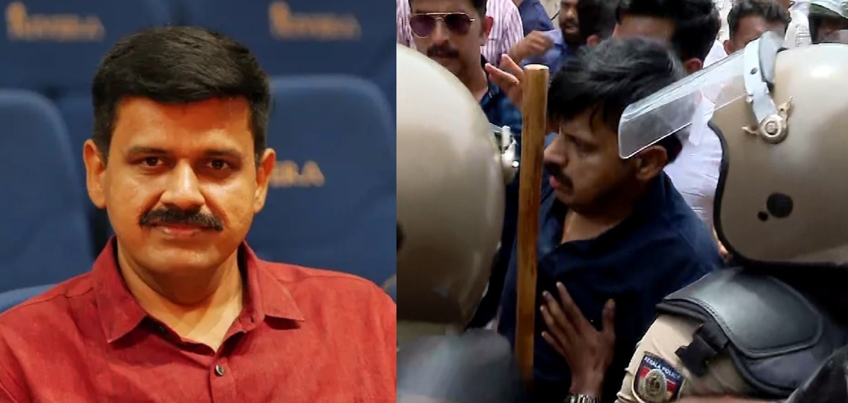 reporter_tv's tweet card. സന്ദീപ് വാര്യര്‍ക്ക് ജാമ്യമില്ല| Youth Congress march bail denied for Sandeep G Varier