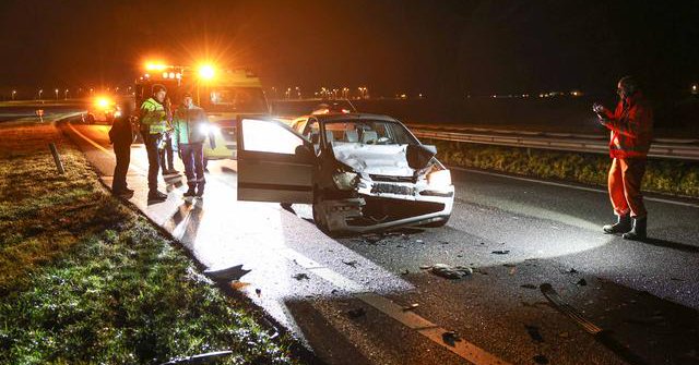 Forse kop-staart aanrijding op N50 tussen Ens en Emmeloord