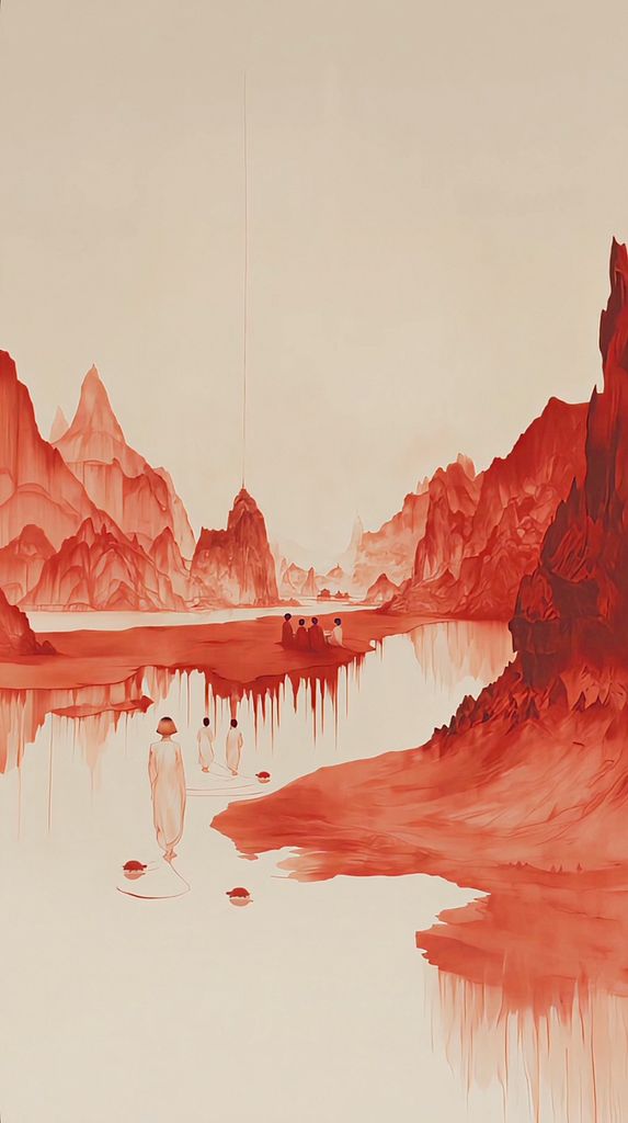 objktcom_sales's tweet card. Genesis Kai, Every Shade of Crimson Tells the Stories We Once Knew III , 2025, single channel video, 1080 x 1920 px, unique 1/1 In this crimson expanse, Genesis stands as both pilgrim and progenitor,...