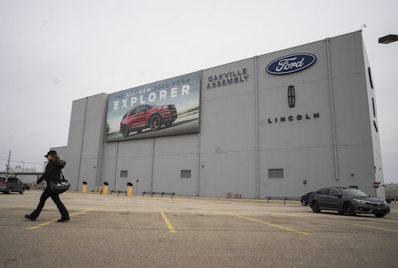 FP_Champagne's tweet card. The auto maker says the factory will be the first-high volume facility to produce electric vehicles in Canada for the North American market