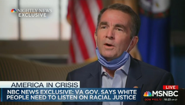 theMRC's tweet card. In the latest attempt to rehabilitate Virginia’s scandal-plagued Democratic Governor Ralph Northam, on Wednesday, MSNBC actually turned to the liberal politician to lecture on race relations. Just...