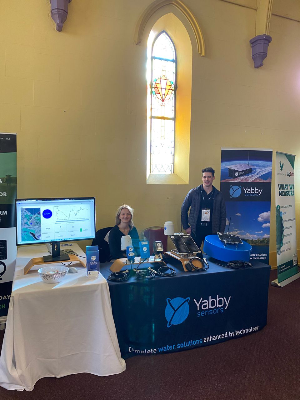 yabbysensors's tweet card. Good to be Toowoomba to showcase our products for the TSBE 400m conference. The church setting makes me feel like someone is watching over Agtech #agtech