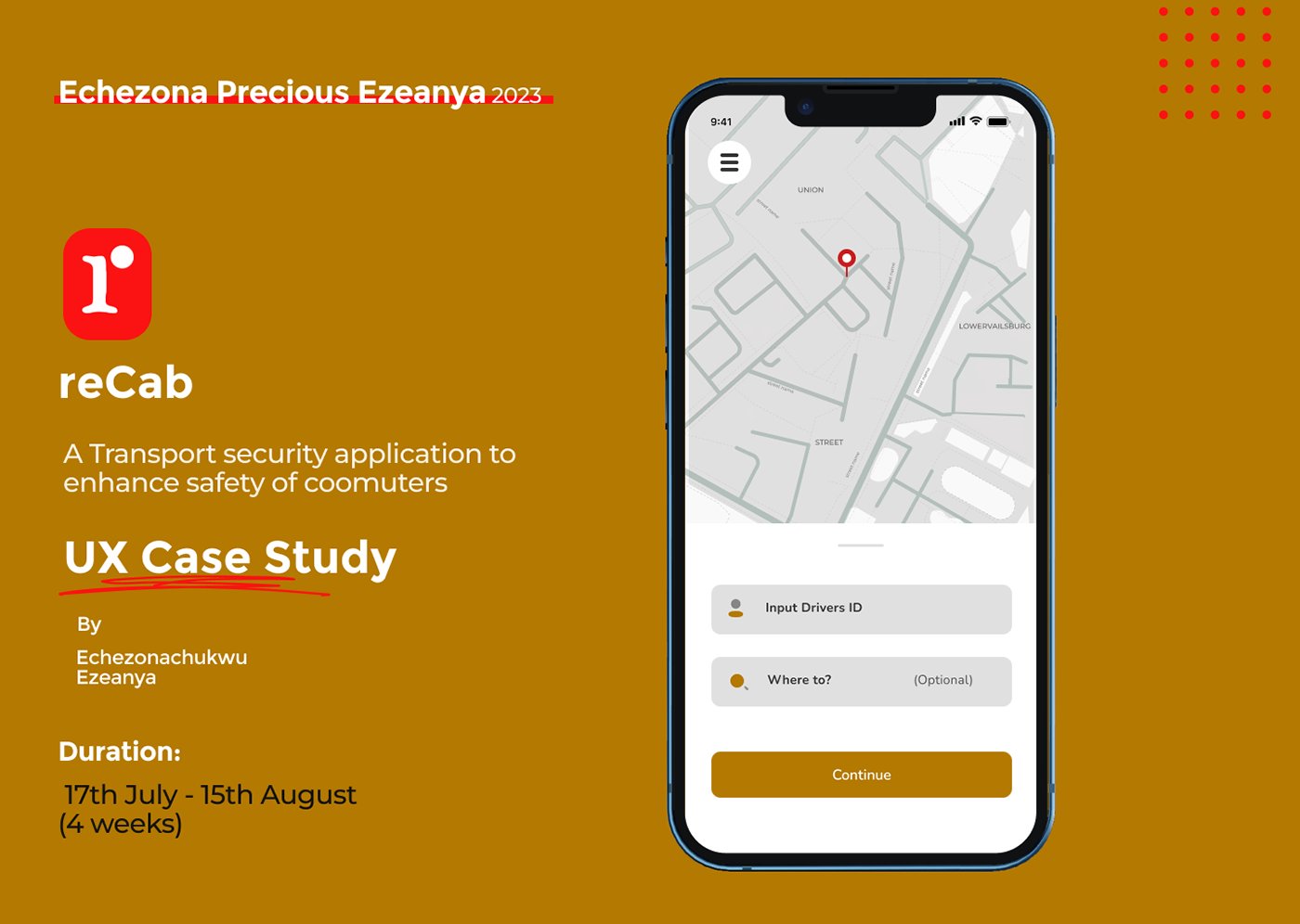 iampflow's tweet card. A case study “‘reCab’ Transport security app”