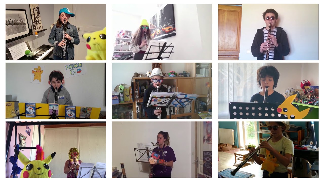 yakface64's tweet card. « Pokemon theme » par les élèves (confinés) du Conservatoire de Dax