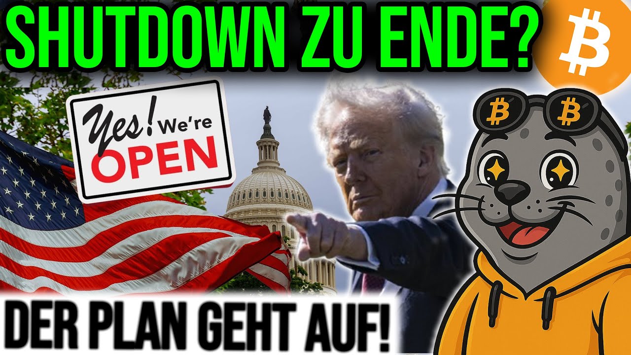 KryptoRobbe's tweet card. Krypto BREAKING: Shutdown-Ende in Sicht! Riesen News aus den USA!