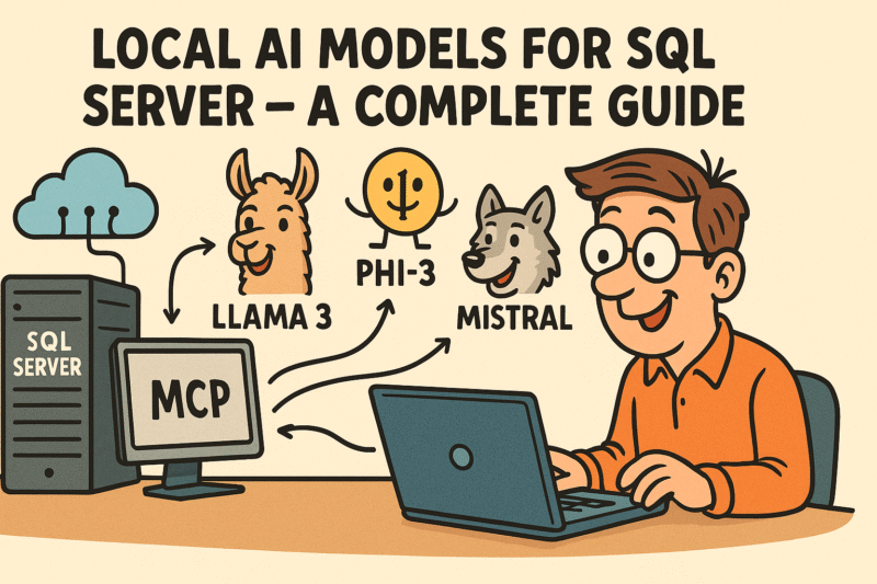 pinaldave's tweet card. Let us learn about Local AI Models for SQL Server - A Complete Guide. What if you could bring the power of AI into SQL Server?