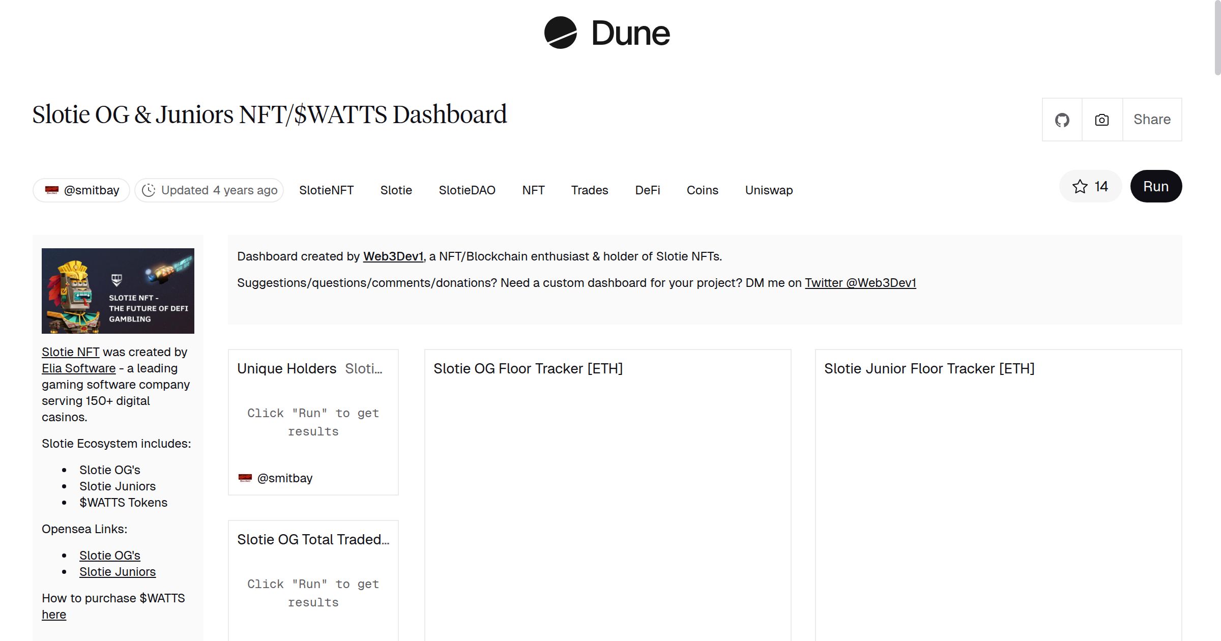 Dev1Web3's tweet card. Dune is the all-in-one crypto data platform — query with SQL, stream data via APIs & DataShare, and publish interactive dashboards across 100+ blockchains.