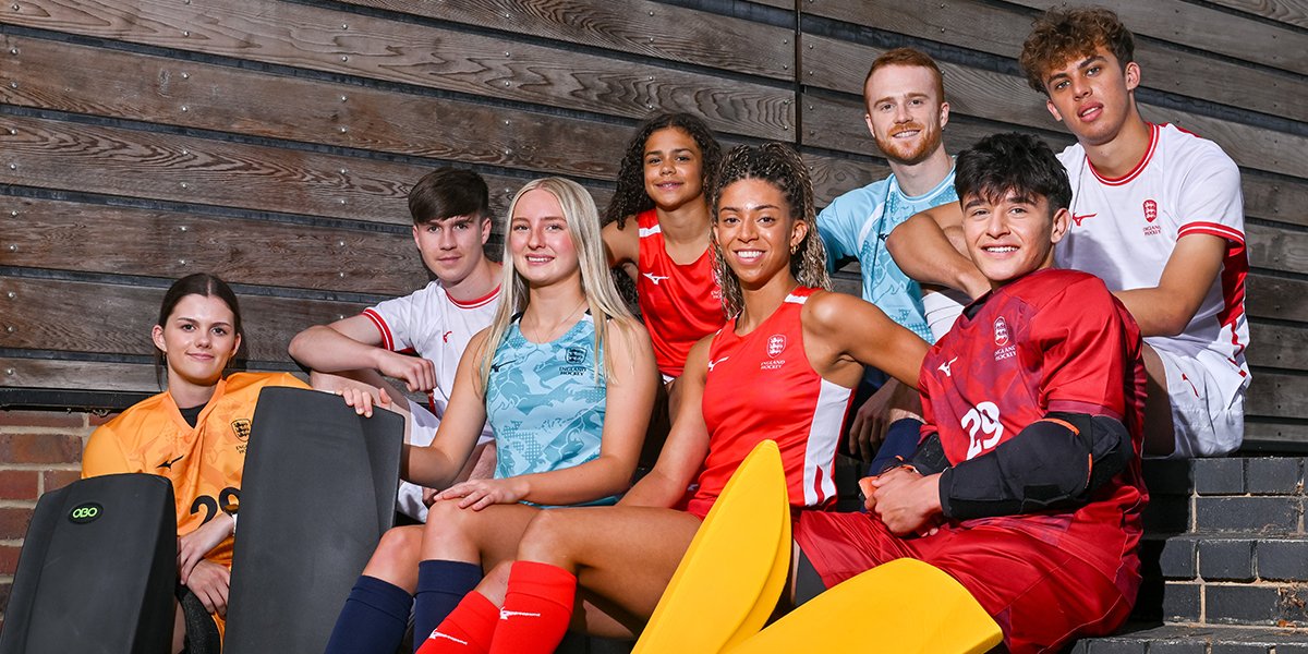 EnglandHockey's tweet card. New England kit launched for all squads