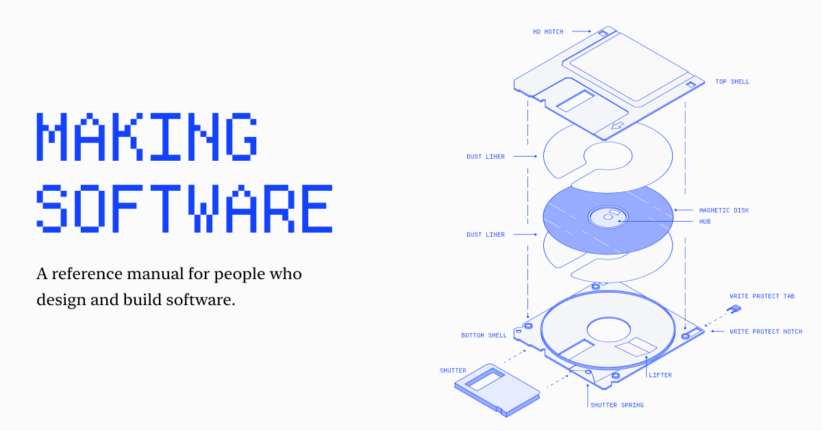 sanketsahu's tweet card. A reference manual for people who design and build software.