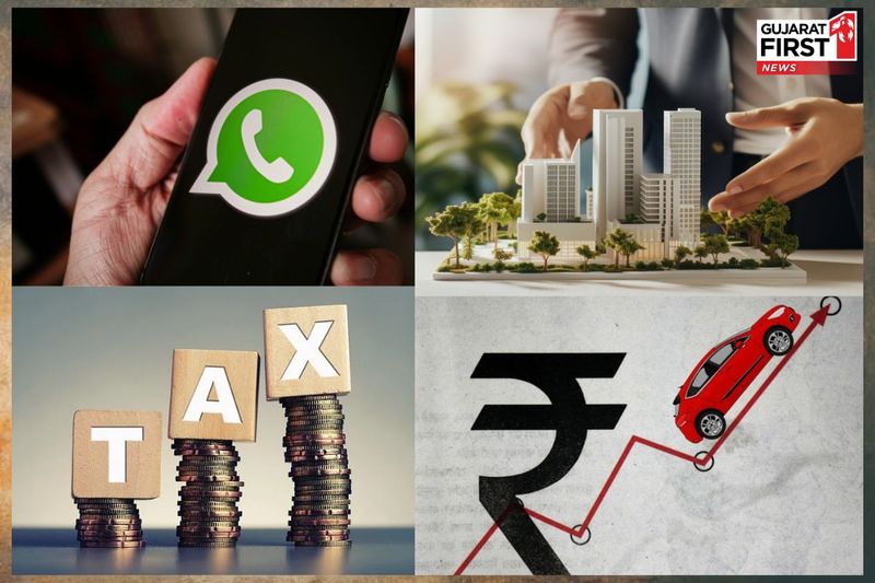 GujaratFirst's tweet card. 1 જાન્યુઆરી 2025 થી અનેક મહત્વપૂર્ણ ફેરફારો લાગુ કરવામાં આવશે, જેનો સીધો અને પરિપ્રેક્ષ્ય અસર સામાન્ય માણસથી લઈને ઉદ્યોગો સુધી થશે.