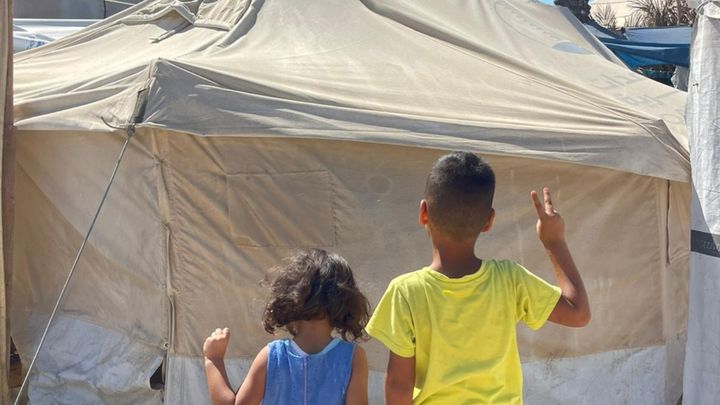 TallyTheGazawi's tweet card. Hello everyone. My name is Taleen, and I'm fundraising for kh… Mohammed Ahmed needs your support for Help khaleel & Eileen family evacuate Gaza before it's late