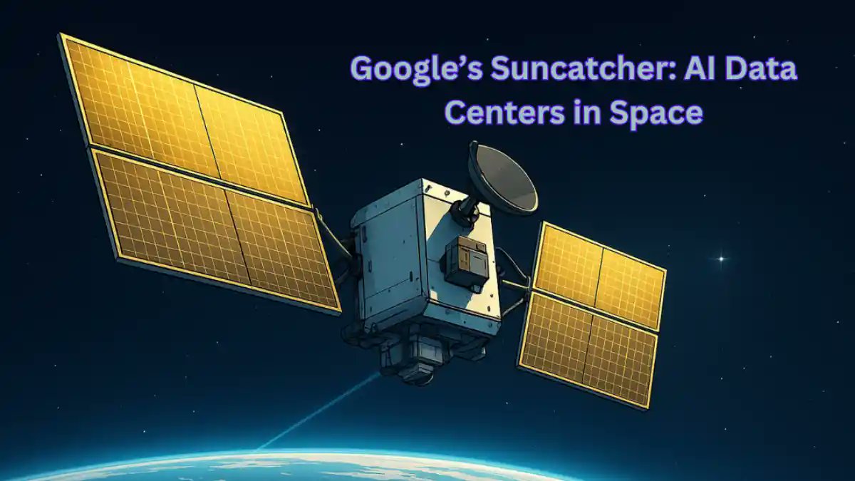 1taknews's tweet card. Suncatcher Mission: Google plans solar-powered AI data centers in space, reducing energy use and redefining AI training with 80+ satellites by 2030.