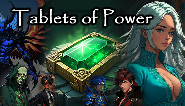 TabletsOfPower's tweet card. JRPG w/ modern humor, turn-based combat, intricate plot twists and a world filled with puzzles, exploration and conspiracy theories.