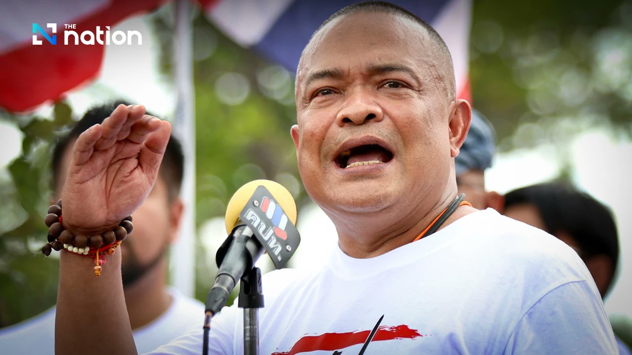 Thenationth's tweet card. Jatuporn calls Nov 22 protest at US and Malaysian embassies, accusing Trump–Anwar of meddling in Thai sovereignty over the Cambodia border mine incident