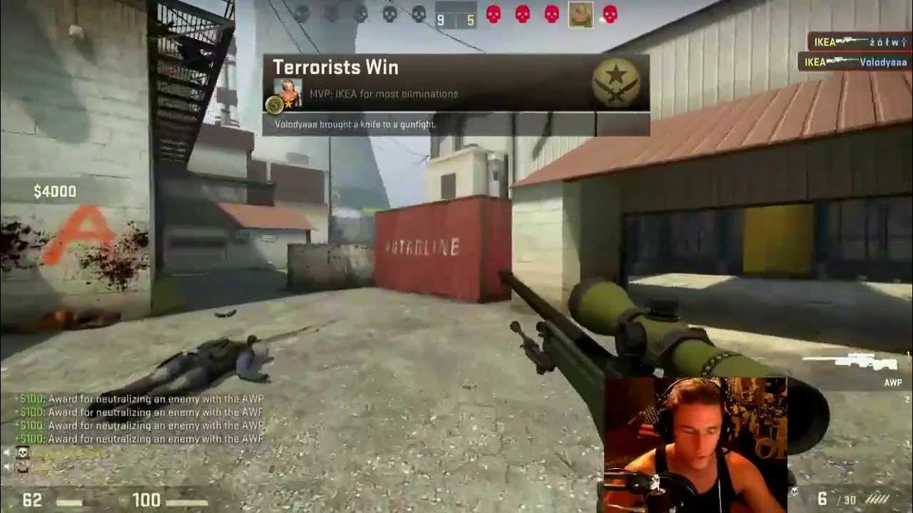 SlonkerFiddler's tweet card. 10sec 1v4 awp clutch of peace.mp4 (Stream Highlight)