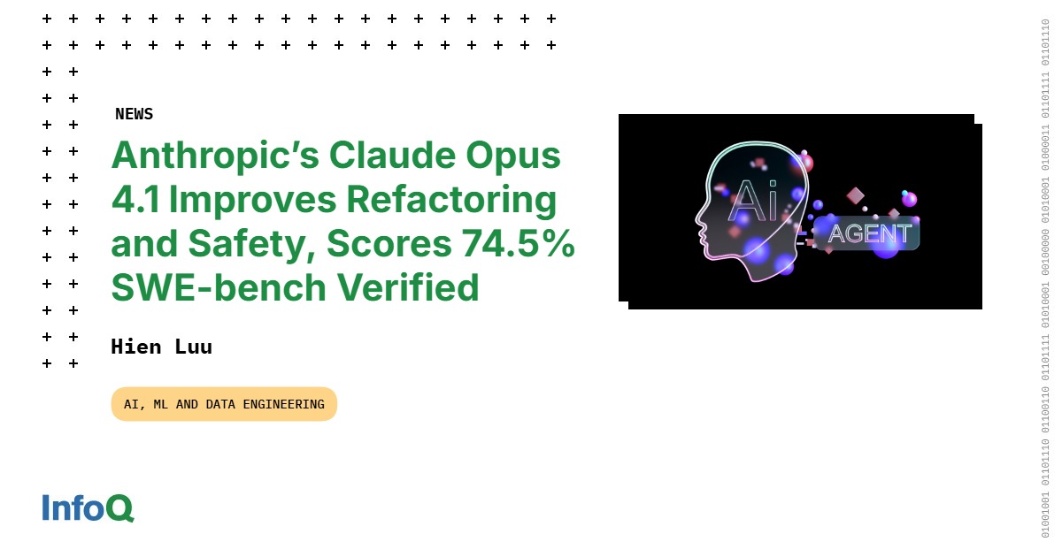 DeepEngineerHub's tweet card. Anthropic has launched Claude Opus 4.1, an update that strengthens coding reliability in multi-file projects and improves reasoning across long interactions. The model also raised its SWE-bench...