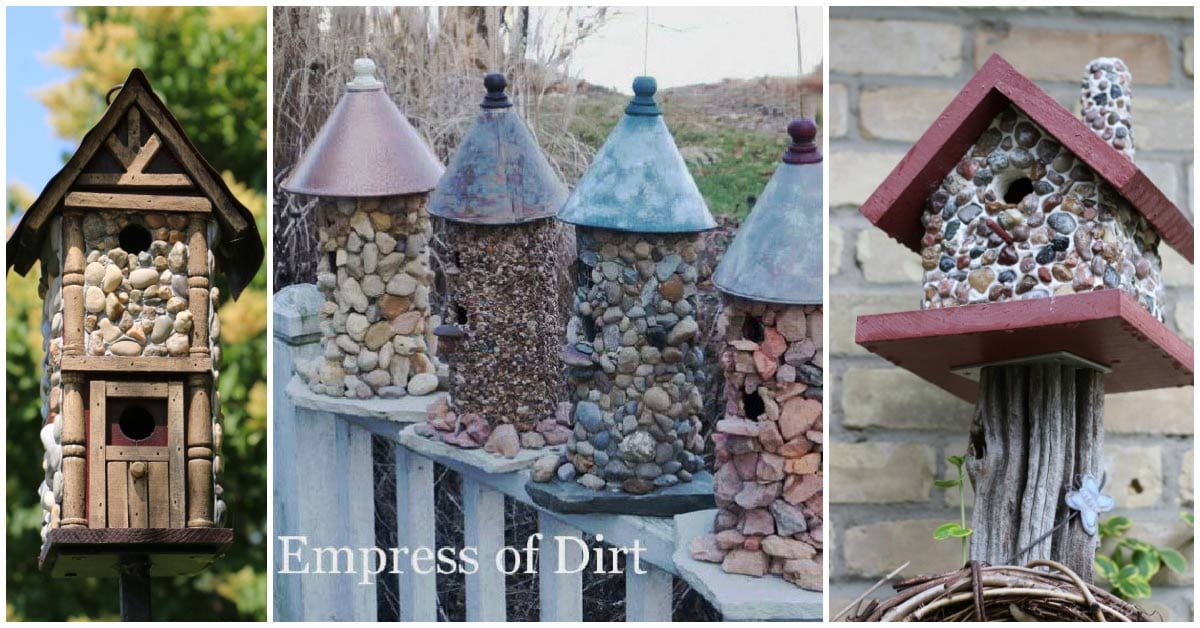TheTreehouseApp's tweet card. Make a decorative stone birdhouse for your garden with these step-by-step instructions. With the right adhesive, it can last outdoors for years.