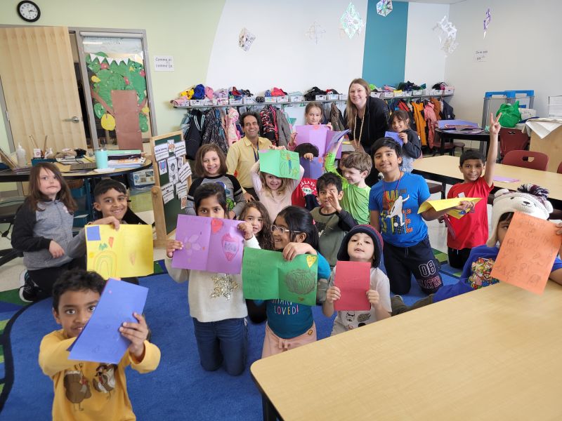 ARichardsonOCSB's tweet card. Another day with grade 1/2 students in building a STEM project. Thank you Engineers of Tomorrow for creating a positive STEM experience through the Engineer in Residence (EIR) program. and Saint...