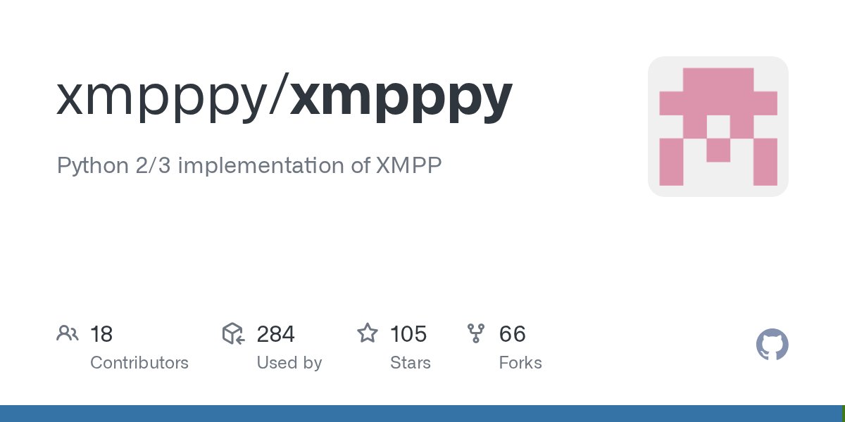 neustradamus's tweet card. Python 2/3 implementation of XMPP. Contribute to xmpppy/xmpppy development by creating an account on GitHub.