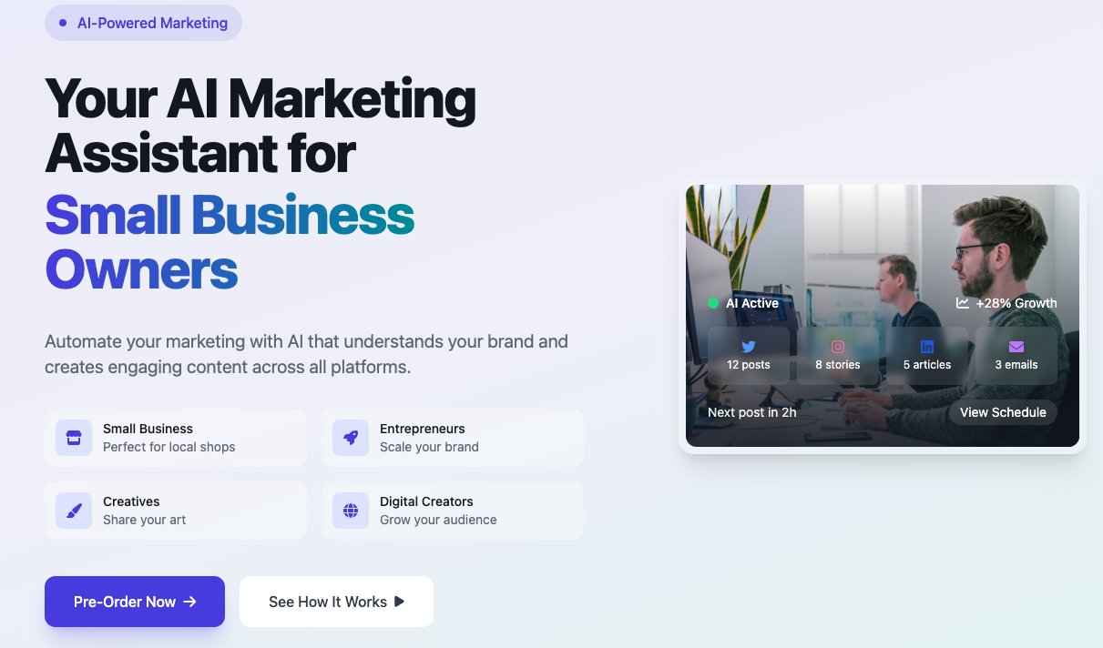 microDesignn's tweet card. Transform your business with our AI-powered marketing solutions. Get 24/7 marketing support, data-driven strategies, and innovative campaigns that deliver results.