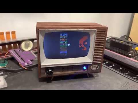 LodefMode's tweet card. Handmade miniature retro tv