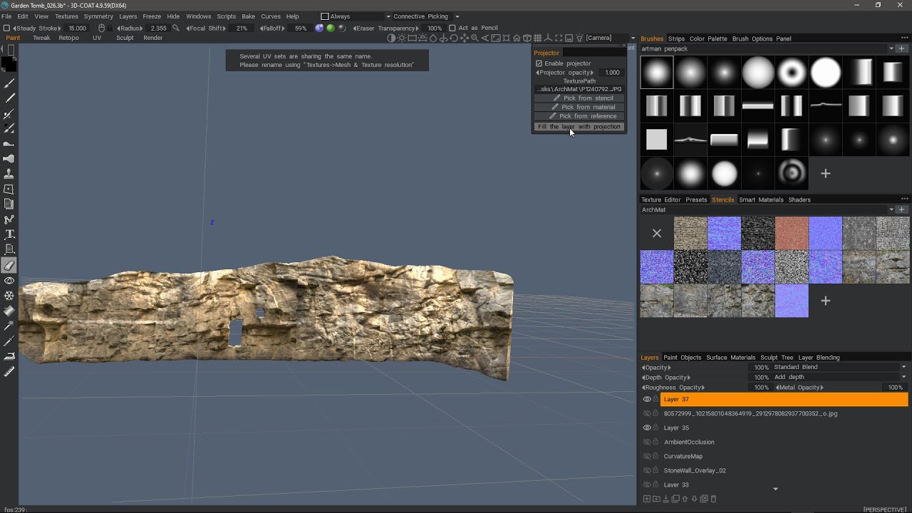 3DCoatWorkflow's tweet card. Viewport Projector Tool