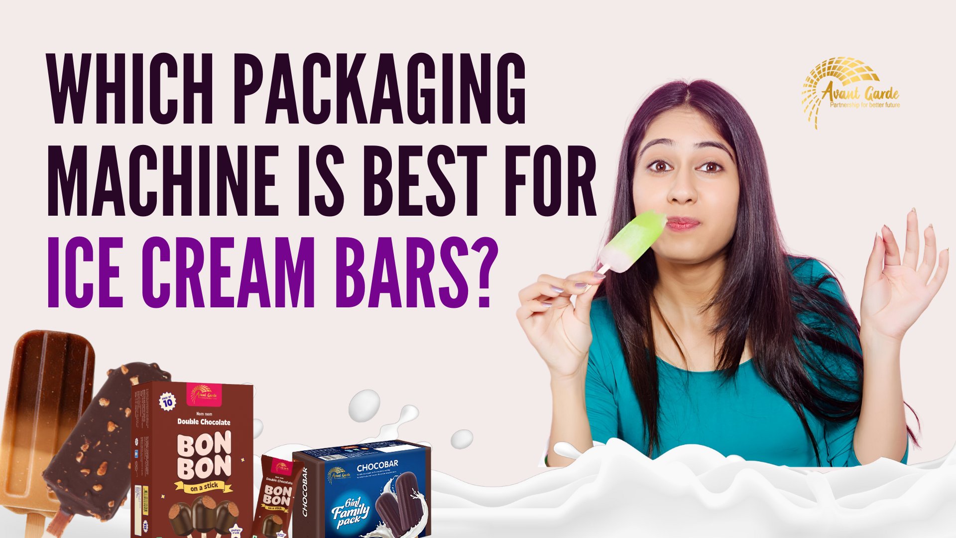 avantgardepvt's tweet card. From creamy candy bars to choco-dipped sticks, frozen desserts need precise packaging. This National Ice Cream Day, explore the top Ice Cream Bar Packing Machine and TIJ printer to seal, brand, and...