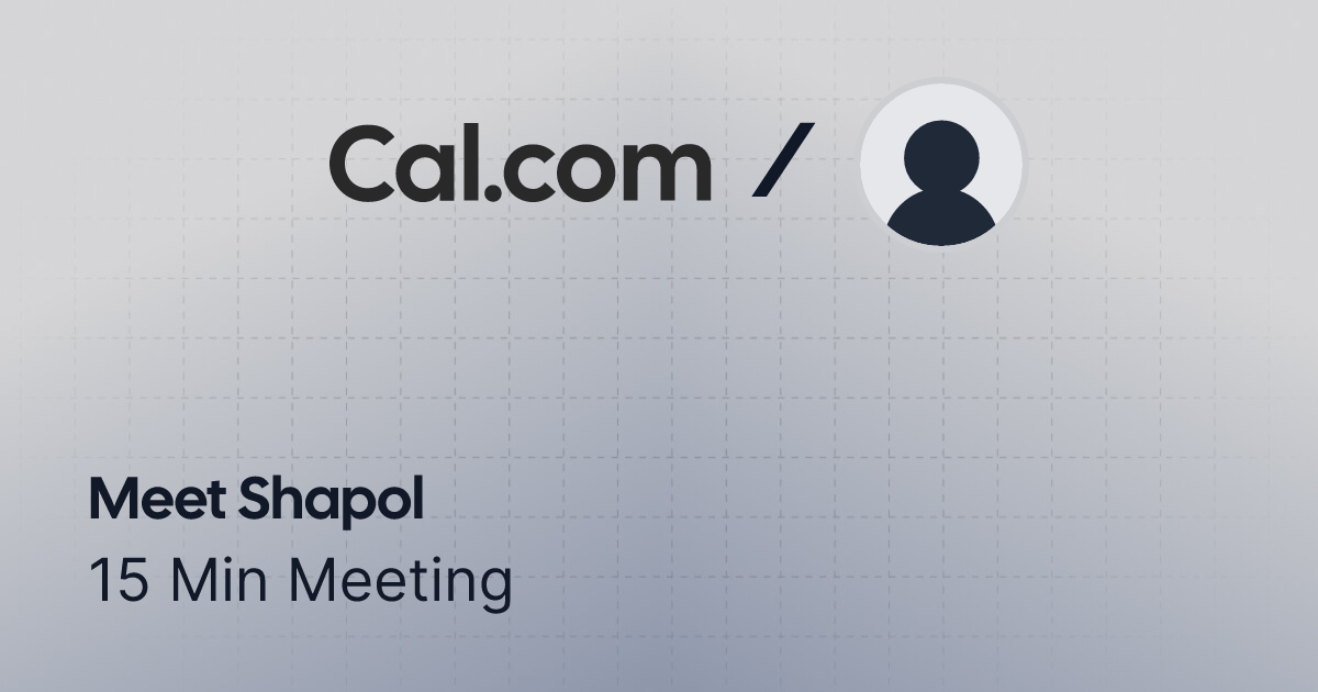 Shapol_m's tweet card. 15 Min Meeting
