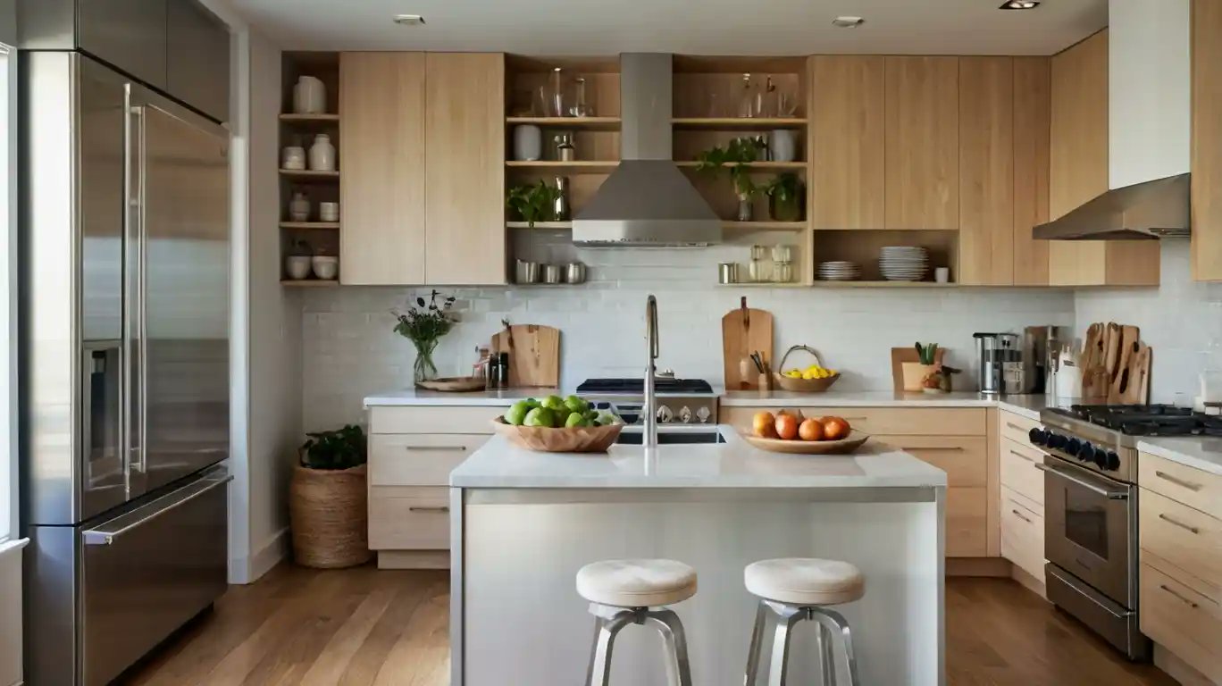 PureLuxy's tweet card. Discover small kitchen design tips to maximize space, boost efficiency, and create a stylish, functional cooking area in any compact kitchen.