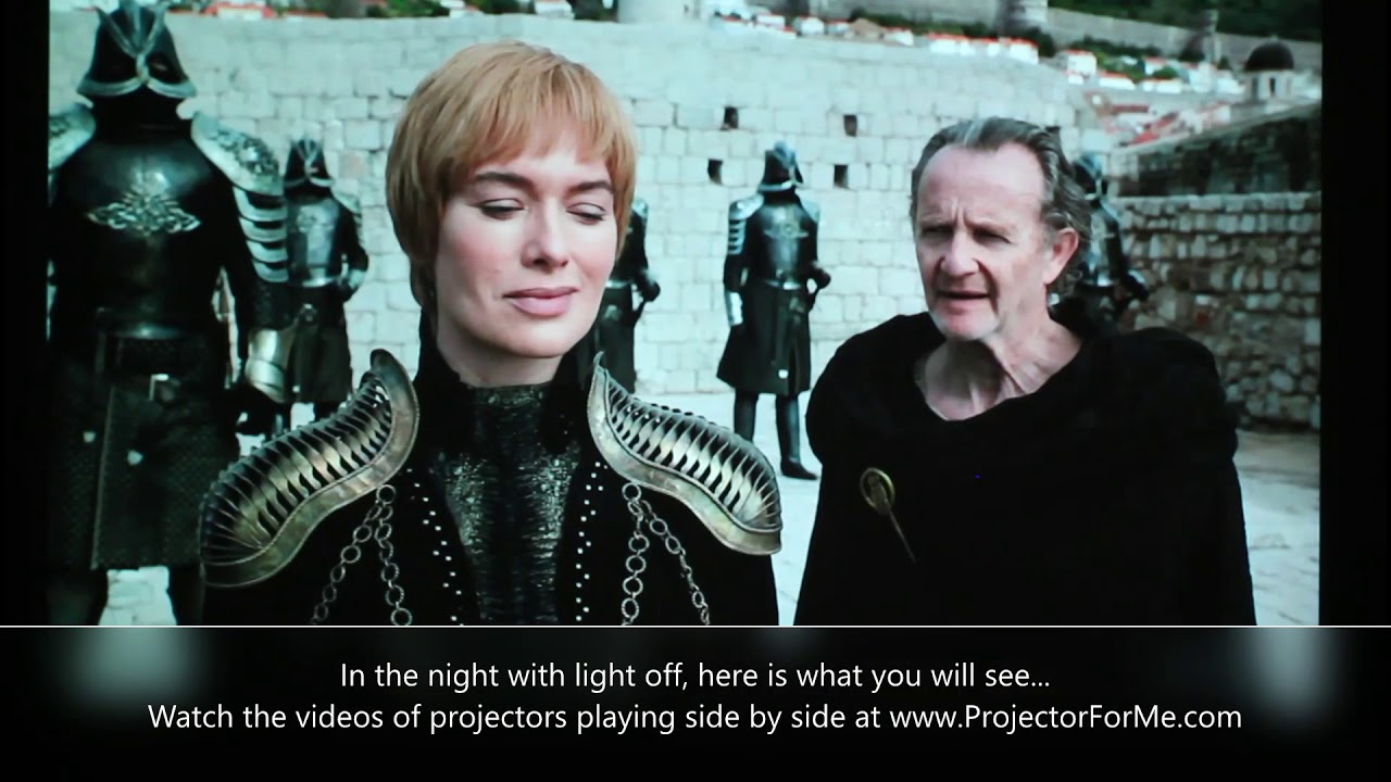 ProjectorForMe's tweet card. Game of Throne Final Season on a Projector - JMGO N7L Native 1080P...