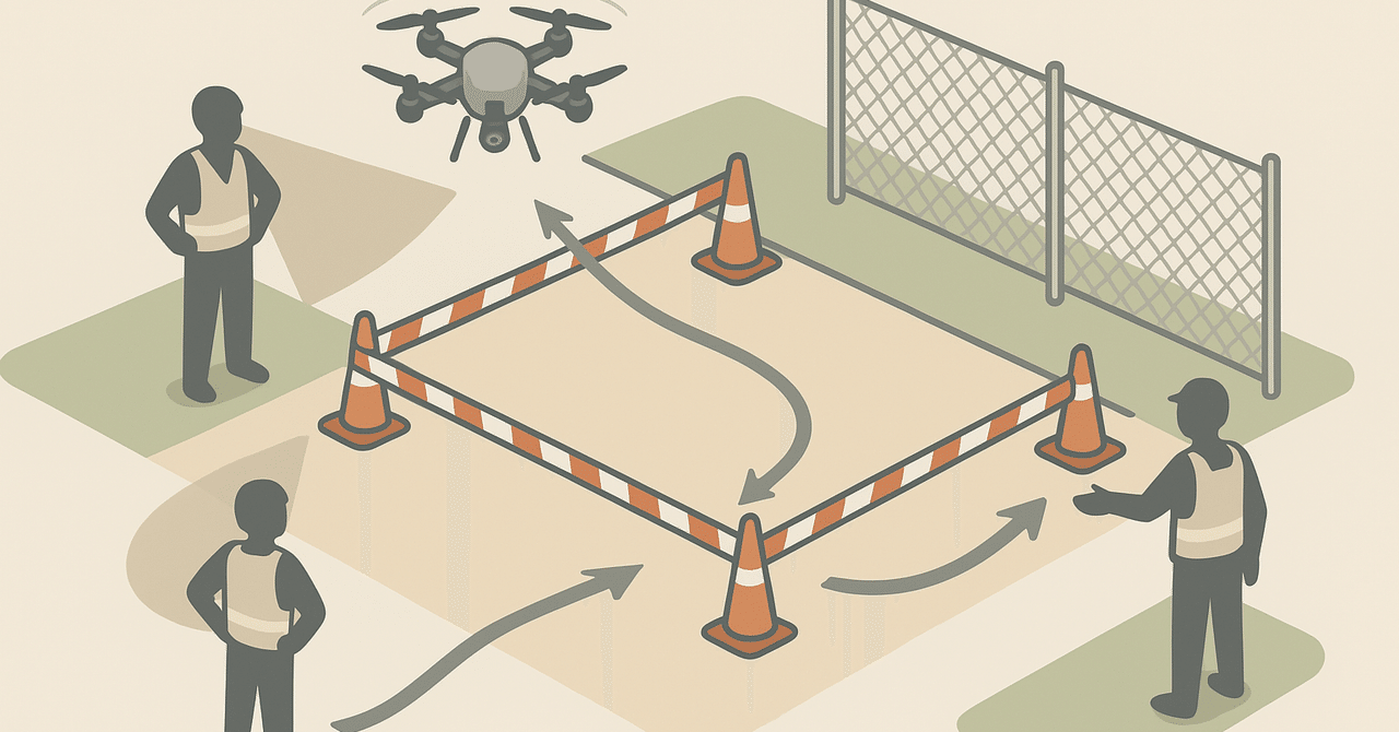 dronepilotwords's tweet card. 更新日：2025-10-12 この記事のねらい： カテゴリーⅡの“必要十分”を、現場の状況に合わせた組み合わせ設計で明快にします。 　カテゴリーⅡに該当する場合であっても、飛行方法や飛行場所によっては、補助者を置かずに、一人で飛行させることは可能です。 　ただ、今回は、ハードルを上げ、レベル3.5運用を想定した場合を前提に、考えてみましょう。 対象： レベル3.5運用、イベント・点検現場の安...