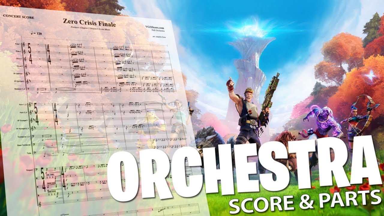 VGOScore's tweet card. Fortnite: Zero Crisis Finale | Orchestral Cover