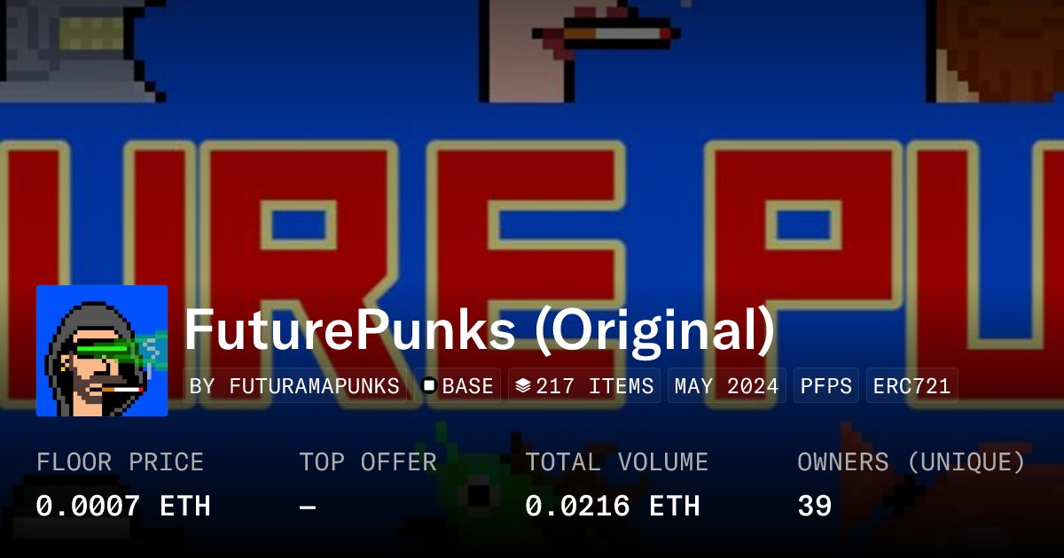 futurepunks_nft's tweet card. LINK ON MINT: https://bueno.art/eywa97tm/futurepunks (OPEN)
