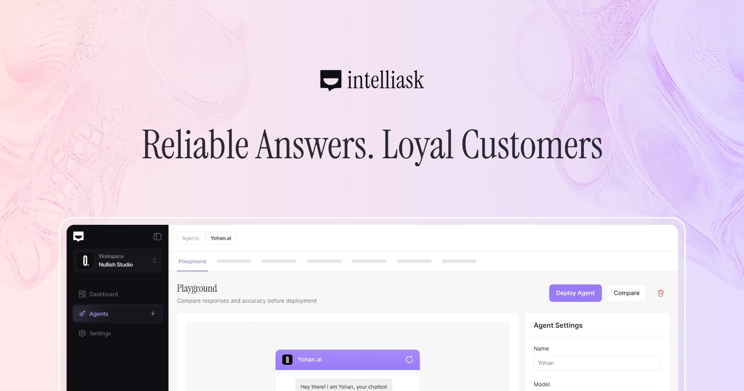 Veri5ied's tweet card. Intelliask trains on your actual content to deliver faster, more accurate support. Reduce tickets while improving customer experience.