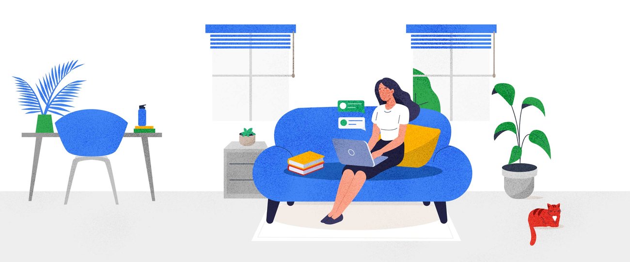 Google's tweet card. Productivity expert Laura Mae Martin shares her tips for working from home.