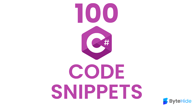 byte_hide's tweet card. 100 C# Code Snippets for Everyday Problems✨ Dictionaries, Lists, Strings, LinQ, Exception Handling, Threading and more! Welcome to this comprehensive compilation of 100 C# code snippets designed to …