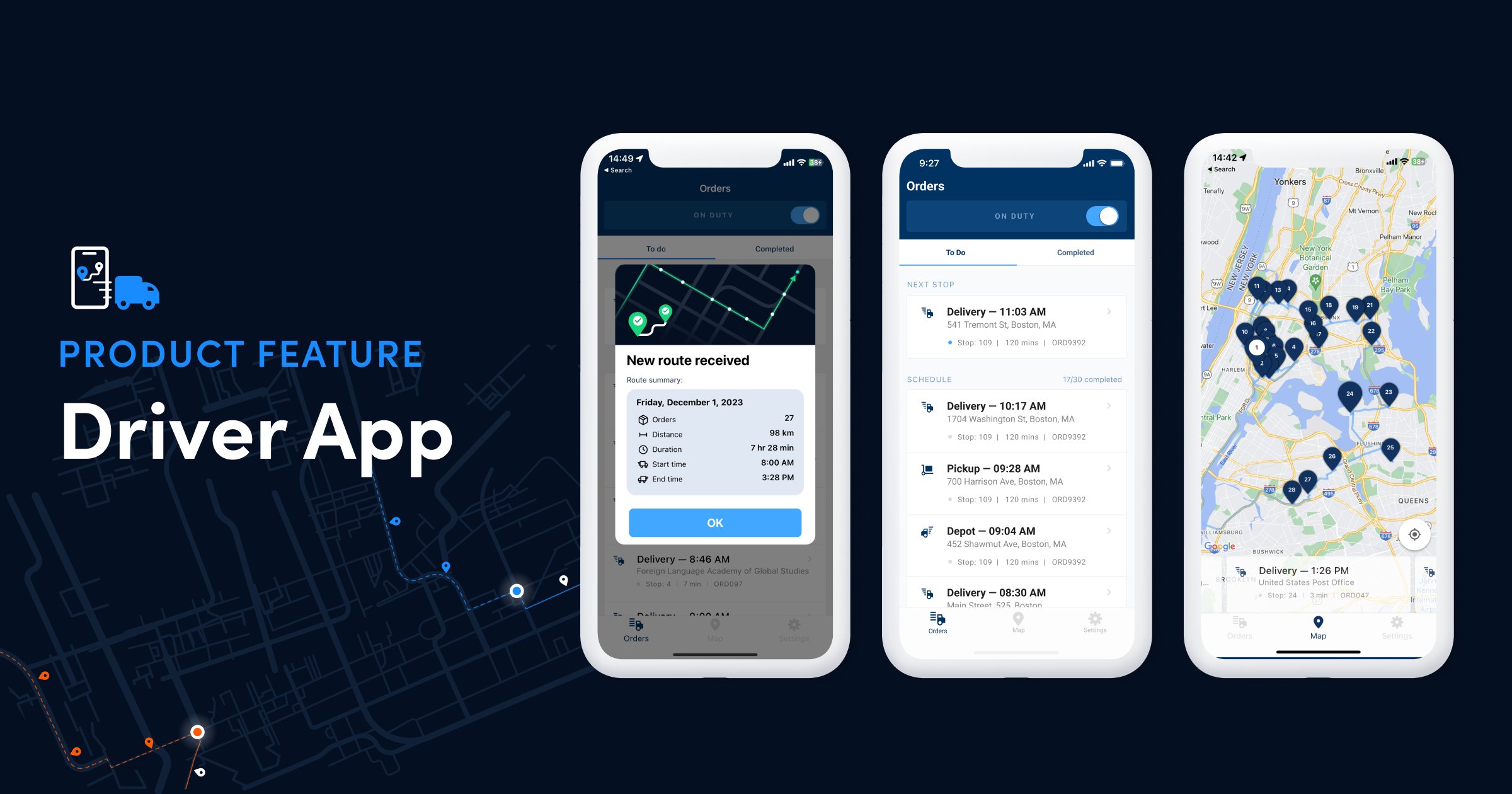 OptimoRoute's tweet card. Whether you are a delivery or a field service company, our Driver App can help you streamline your work and stay connected with your team.