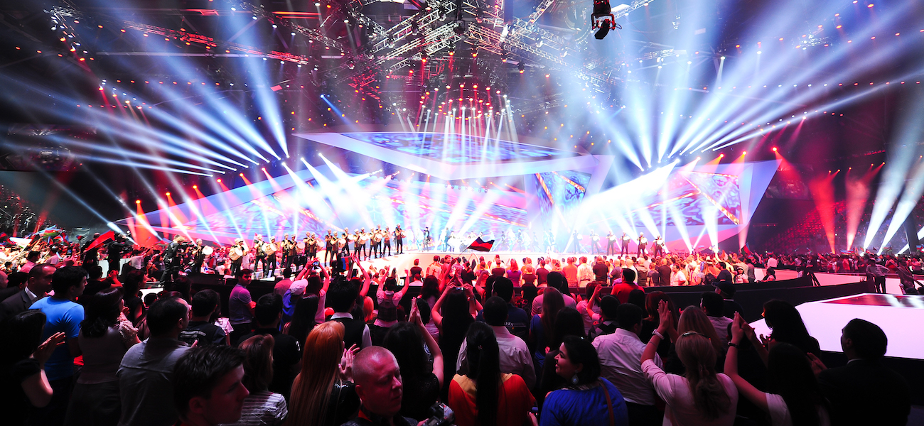 TheTicketingBiz's tweet card. The Grand Final of the Eurovision Song Contest 2025 will take place in St. Jakobshalle, Basel on May 17.