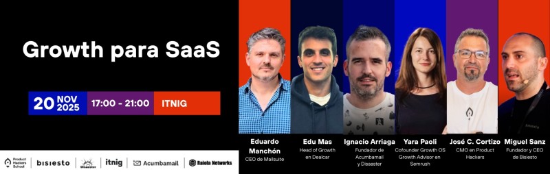 JavierMarAlc's tweet card. Growth para SaaS Barcelona 2025 – Itnig Café, Thu 20 Nov 2025 - Únete al evento clave para profesionales y fundadores de productos digitales SaaS. Un espacio de aprendizaje y networking donde...