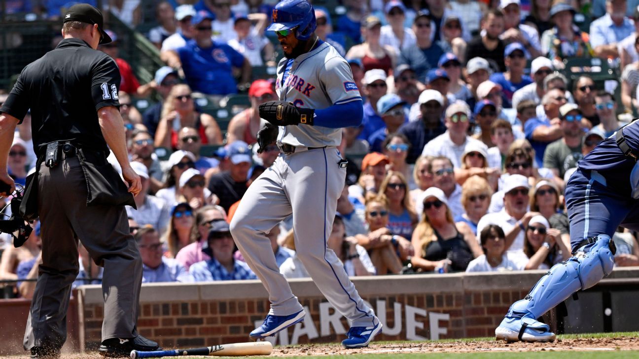 DocMerazESPN's tweet card. Starling Marte abandonó el juego del sábado contra los Chicago Cubs, en la segunda entrada, después de perderse tres juegos este mes por dolor en la rodilla.