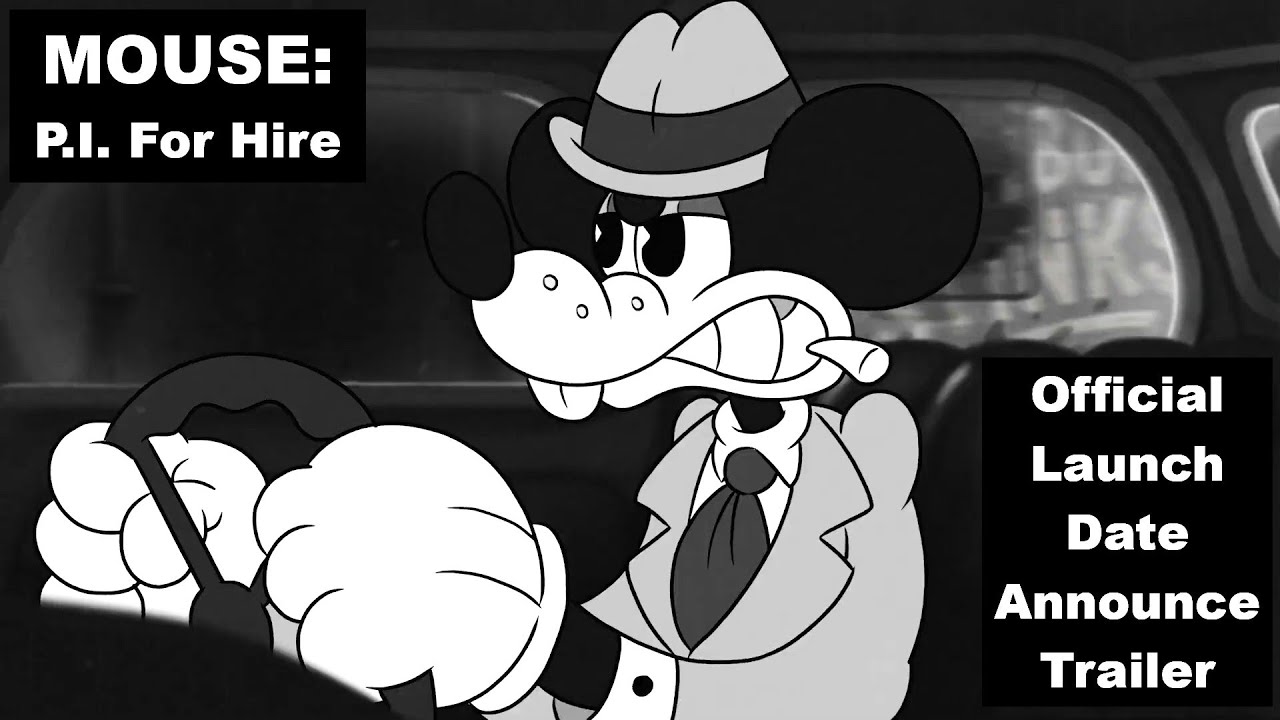 lazyajju's tweet card. MOUSE: P.I. For Hire - Official Launch Date Announce Trailer