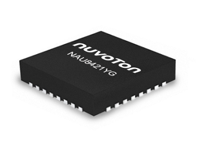 electronics_med's tweet card. Nuvoton introduces the NAU8421YG, a 24-bit stereo DAC with 128dB SNR, ultra-low distortion, auto clock detection and high isolation for premium audio playback.