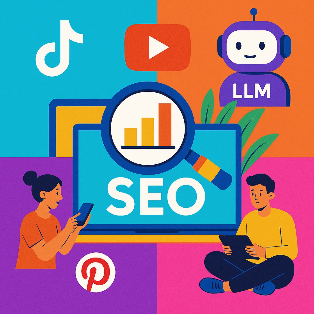 soylauraalfonso's tweet card. El SEO en Google sigue siendo clave, pero hoy también debes estar en TikTok, Pinterest o YouTube si quieres ser visible para tus clientes… y la IA.