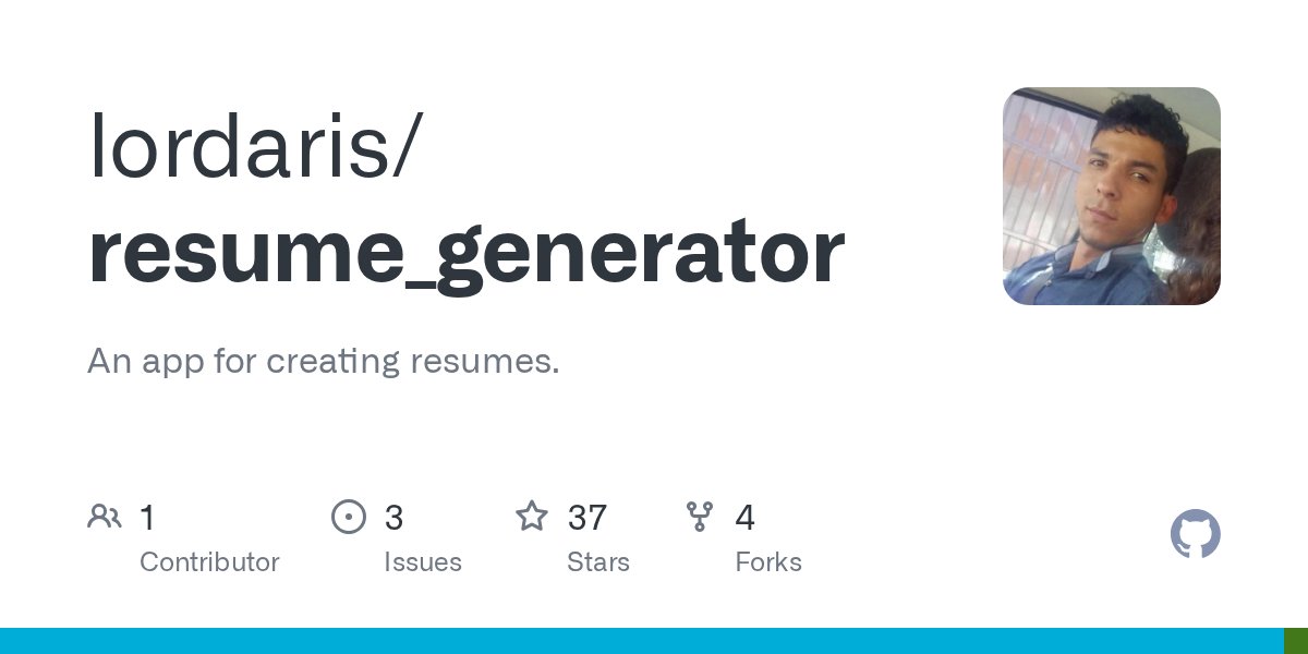 GoDiscussions's tweet card. An app for creating resumes. Contribute to lordaris/resume_generator development by creating an account on GitHub.