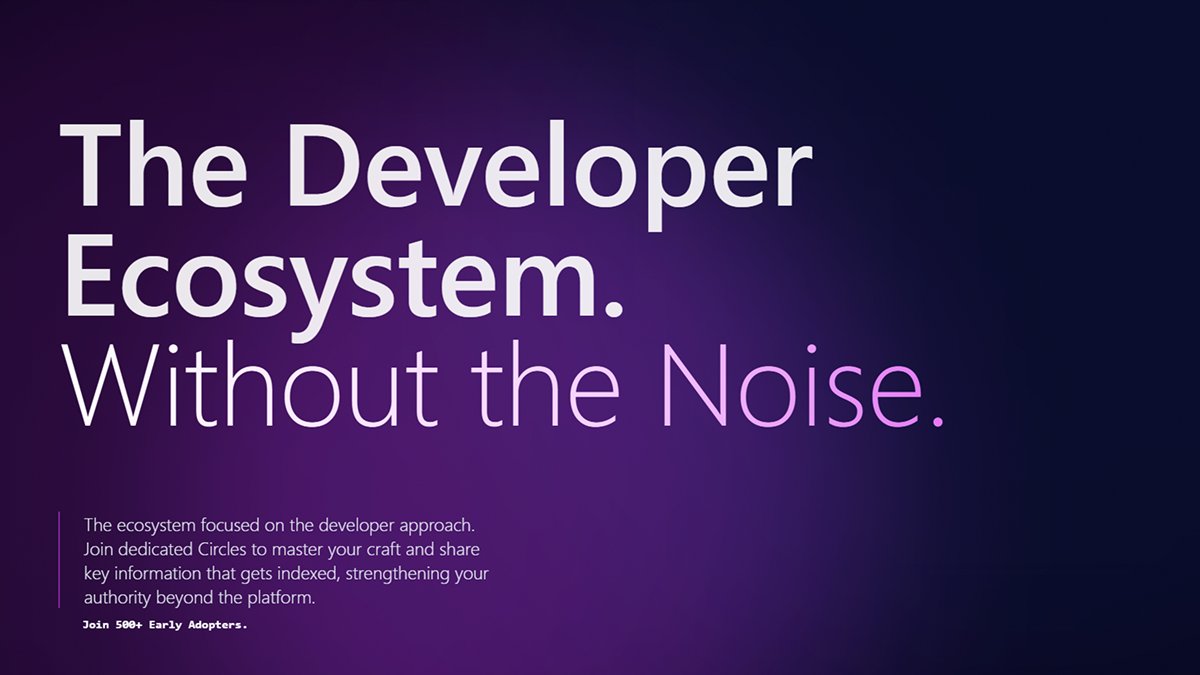 goconnectdev's tweet card. Escape the noise. Join focused Circles of 5 for deep collaboration, and share engineering insights on an AI-curated feed where valuable content is indexed by Google.