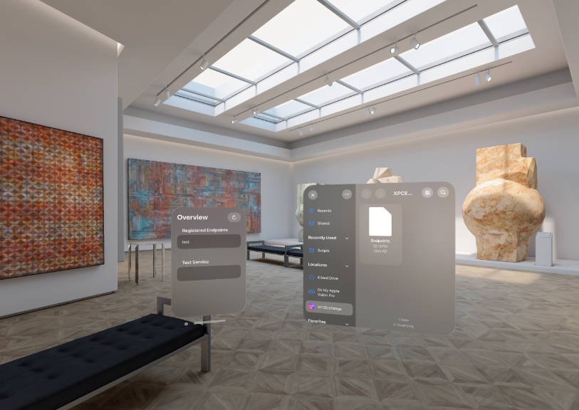 iosexample's tweet card. visionOSXPC - the communication between two apps from different developer teams using NSXPC