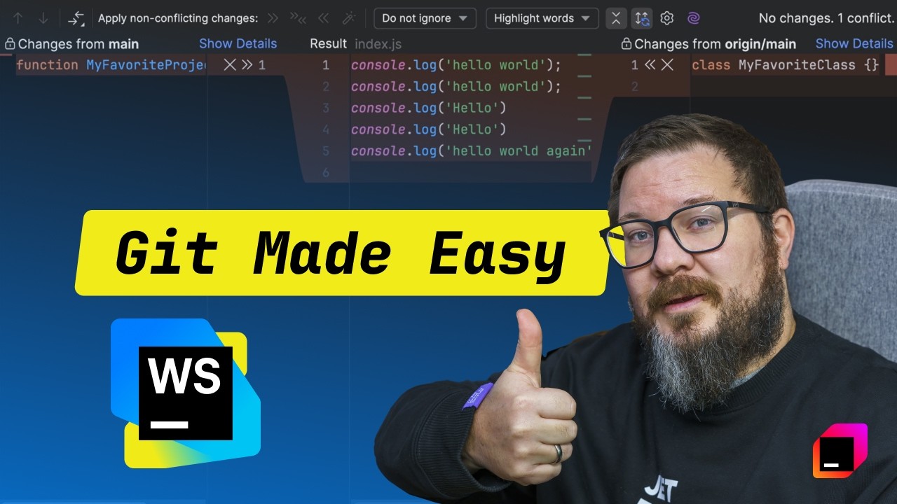 WebStormIDE's tweet card. Working with Git in WebStorm